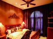 热情的东南亚风格120平米三居室卧室背景墙装修效果图
