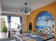 舒适的地中海风格120平米复式卧室吊顶装修效果图