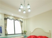 清新舒适的地中海风格80平米小户型卧室窗户装修效果图