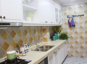 温馨的地中海风格100平米二居室厨房装修效果图