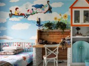 舒适的地中海风格120平米复式卧室背景墙装修效果图