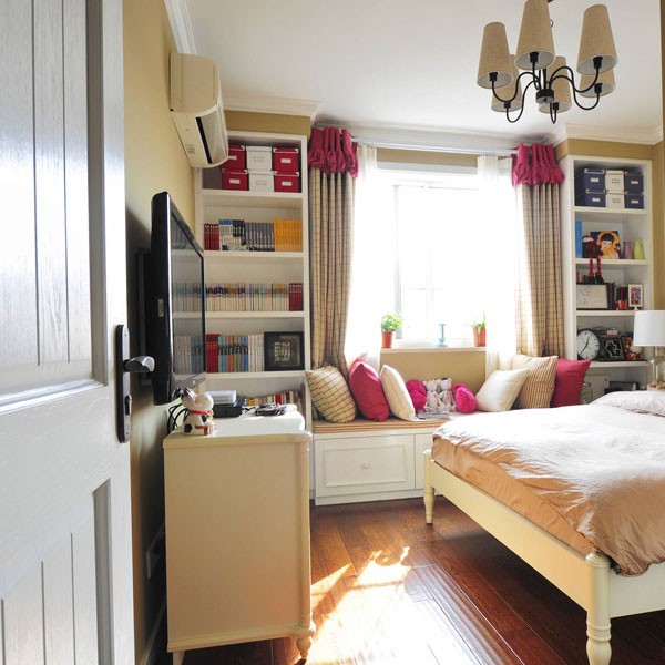 小清新的地中海风格60平米二居室卧室装修效果图