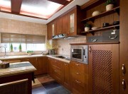 自然清新的东南亚风格90平米二居室厨房装修效果图