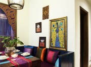 七彩东南亚风格90平米三居室餐厅装修效果图