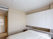 稳重大气日式风格110平米公寓卧室背景墙装修效果图