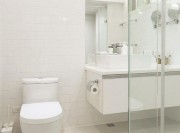 清新舒适的日式风格70平米一居室卫生间浴室柜装修效果图