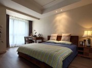 和谐舒适的东南亚风格100平米三居室卧室窗户装修效果图