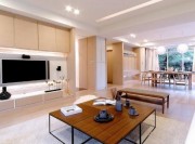 多元混合日式风格150平米别墅客厅电视背景墙装修效果图