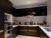 现代华丽新中式风格140平米四居室厨房橱柜装修效果图