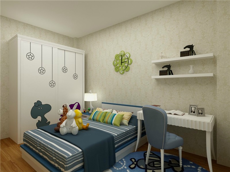 大气优雅的欧式风格三居室儿童房装修效果图