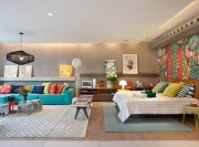 多彩的东南亚风格一居室卧室装修效果图
