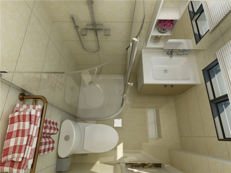 大气优雅的欧式风格三居室卫生间装修效果图