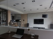 整洁典雅现代简约风格120平米四居室客厅电视背景墙装修效果图