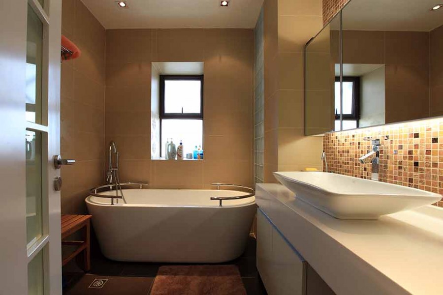 艺术个性现代简约风格220平米别墅卫生间浴室柜装修效果图