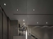 低调典雅现代简约风格200平米别墅餐厅吊顶装修效果图