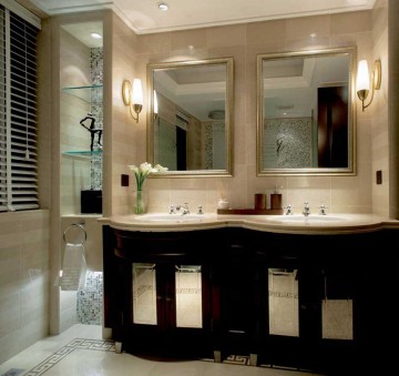 靓丽奢华新古典风格260平米别墅卫生间浴室柜装修效果图