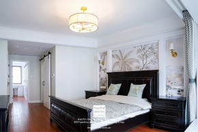 狮山原著美式风格复式卧室装修实景案例