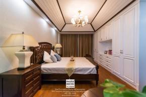 澄湖印象美式风格别墅卧室装修实景案例