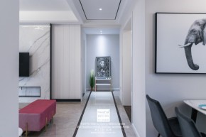 金秋家园现代简约三居室客厅装修实景案例