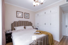龙湖时代天街美式风格卧室装修实景案例
