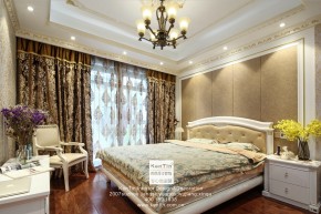 保利独墅西岸欧式风格复式卧室装修实景案例