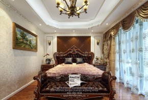 保利独墅西岸欧式风格复式装卧室修实景案例