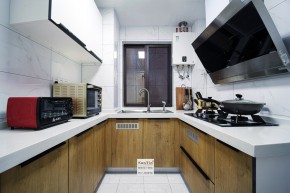 海亮长桥府现代简约风格三居室厨房装修实景案例