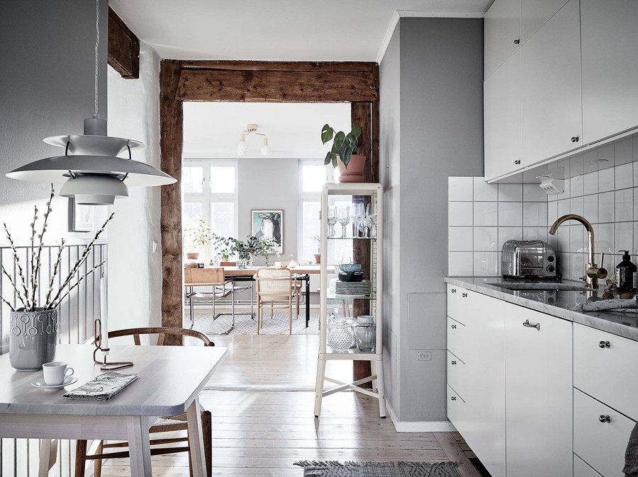现代简约风格一居室厨房装修效果图