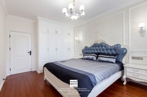 枫华紫园欧式轻奢风格两居室卧室装修实景案例