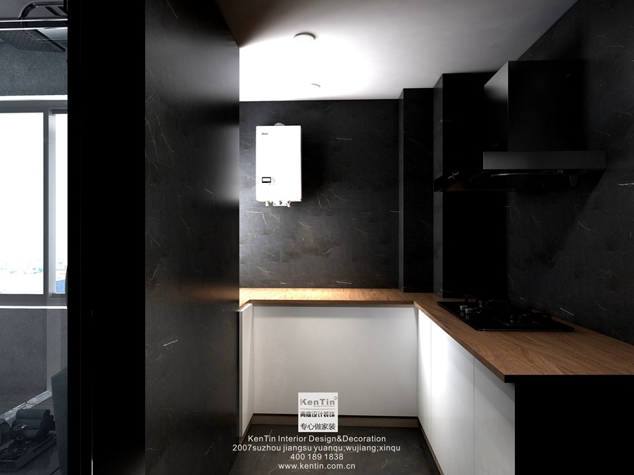 水漾花城六期现代简约风格两居室厨房装修效果图