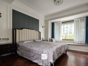 狮山原著复式美式轻奢风格卧室装修实景案例