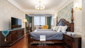 东湖大郡美式风格复式卧室装修实景案例
