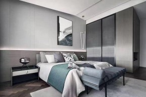 现代简约风格三居室卧室装修实景案例