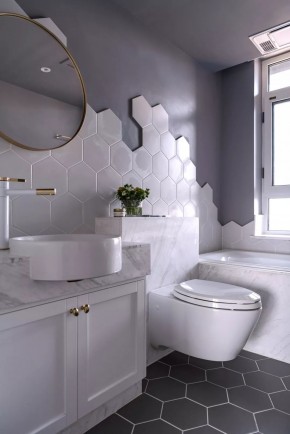 现代简约风格三居室浴室效果图