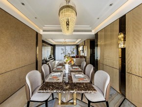 现代奢华风格餐厅效果图