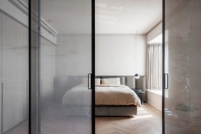 现代中式风格卧室效果图
