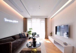 现代风格两居室客厅效果图