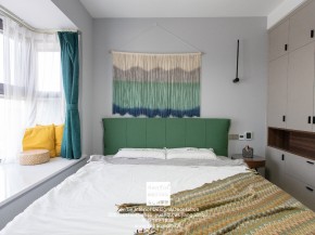 水漾花城北欧风格三居室卧室装修实景图