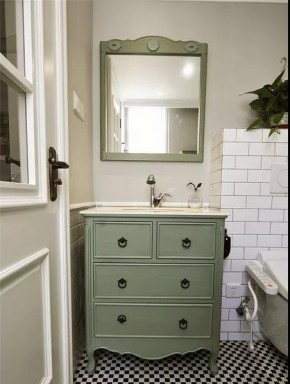 现代美式风格三居室卫生间装修效果图