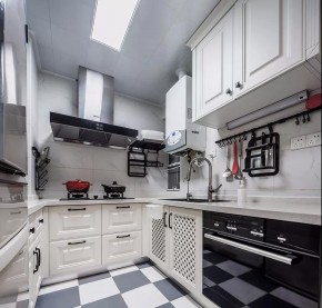 现代美式风格三居室厨房装修效果图