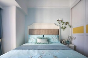 现代美式风格三居室卧室装修效果图