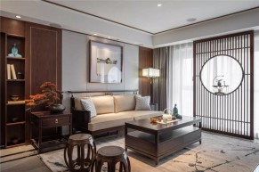 新中式风格四居室客厅装修效果图