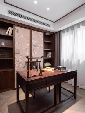 新中式风格四居室书房装修效果图