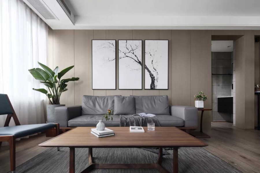 新中式风格四居室客厅装修效果图