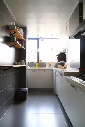 现代北欧风格三居室厨房装修效果图