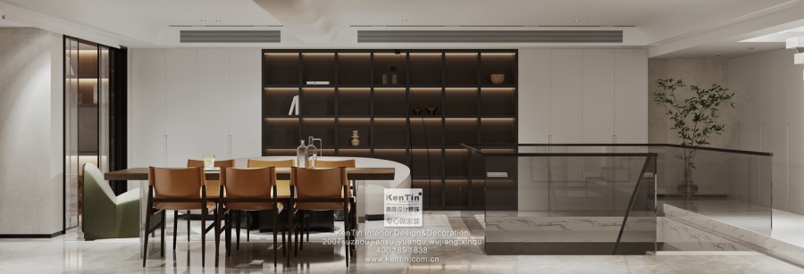 阳光城愉景湾现代简约风格别墅餐厅装修效果图