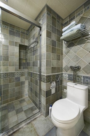 美式风格两居室卫生间装修效果图