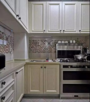 混搭美式风格三居室厨房装修效果图