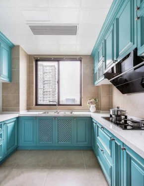 现代美式风格四居室厨房装修效果图