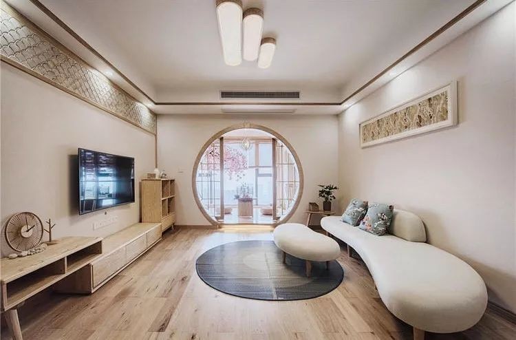 日式简约风格三居室客厅装修效果图